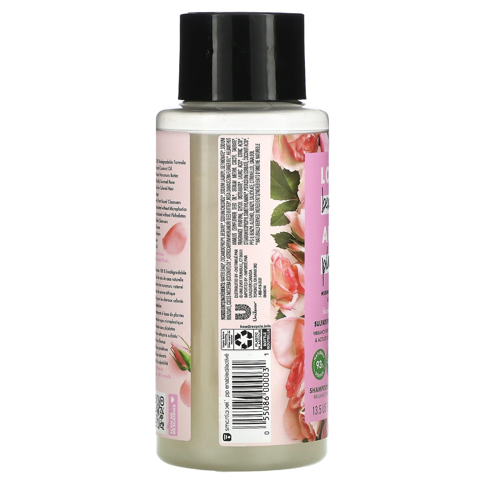 Love Beauty and Planet, Blooming Color Shampoo, Murumuru Butter & Rose, 13.5 fl oz (400 ml)