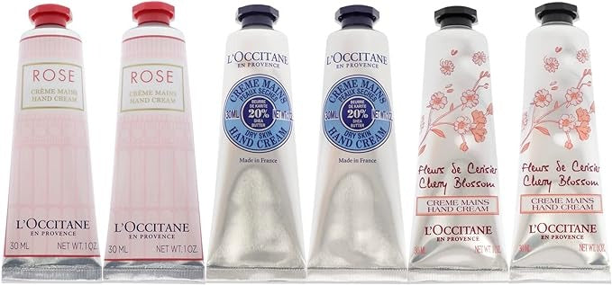 Lovelier Hands Kit by LOccitane for Unisex - 6 x 1 oz 2 Rose, 2 Shea Dry Skin, 2 Cherry Blossom