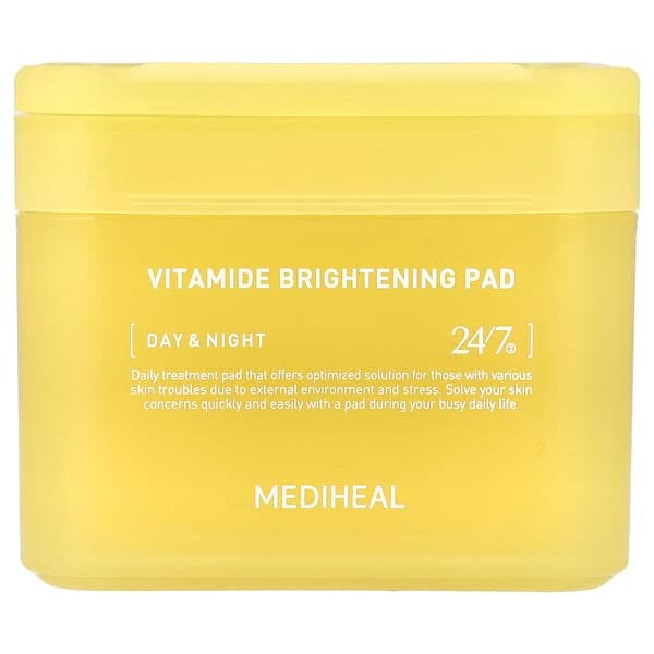 MEDIHEAL, Vitamide Brightening Pad, Day & Night, 100 Pads