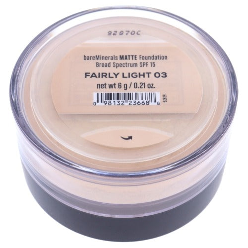 Matte Foundation SPF 15 - 03 Fairly Light by bareMinerals for Women - 0.21 oz Foundation