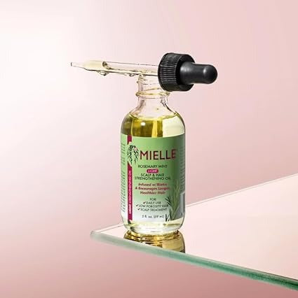 Mielle, Light Scalp & Hair Strengthening Oil, Rosemary Mint, 2 fl oz (59 ml)