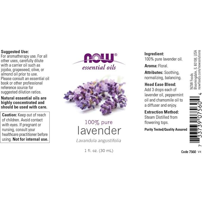 NOW Foods, Essential Oils, Lavender, 1 fl oz (30 ml)