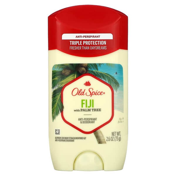 Old Spice, Anti-Perspirant & Deodorant, Fiji with Palm Tree, 2.6 oz (73 g)