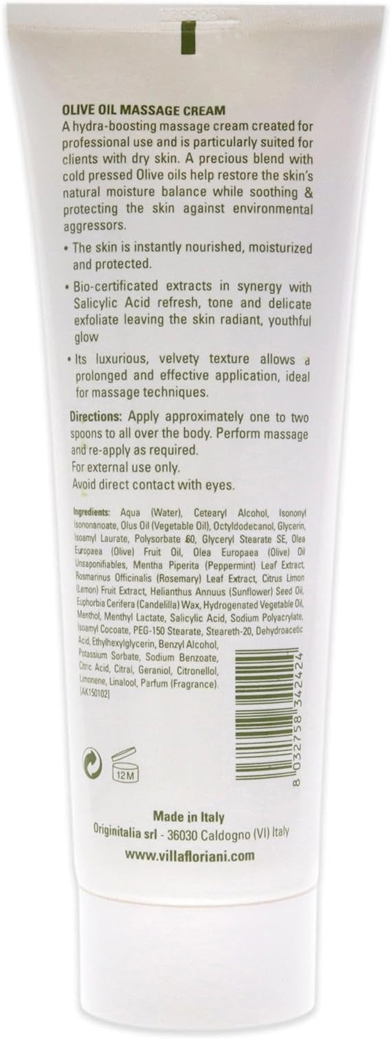 Olive Oil Massage Cream by Villa Floriani for Unisex - 8.45 oz Cream