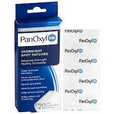 PanOxyl, PM, Overnight Spot Patches , 20 Clear Hydrocolloid Patches