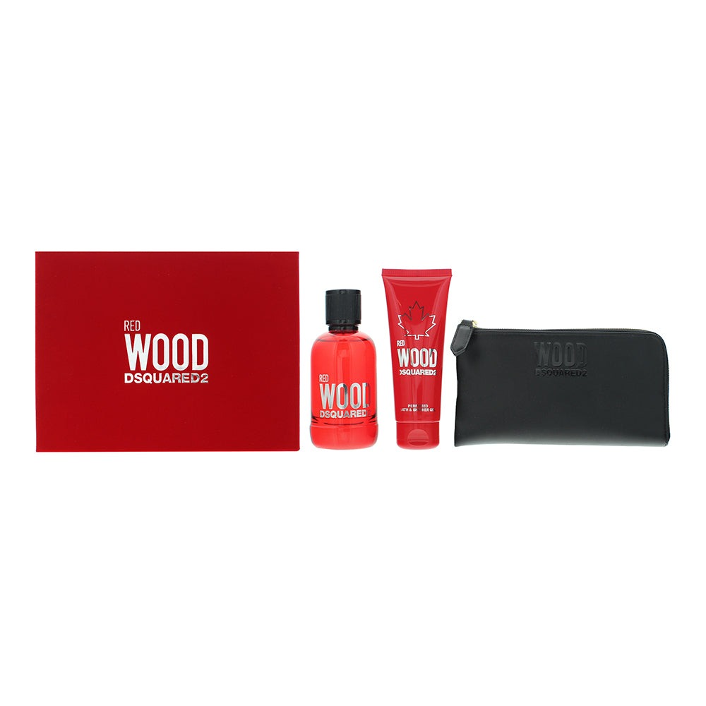 Red Wood by Dsquared2, 3 Piece Gift Set for Women