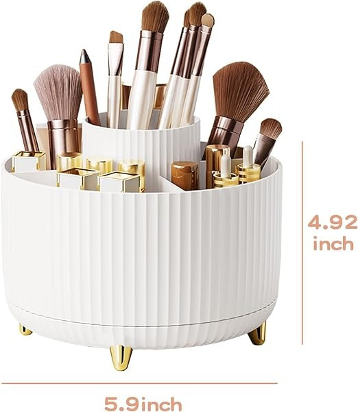 Rotate Makeup Brush Holder Makeup organizer and Skincare Storage for woman