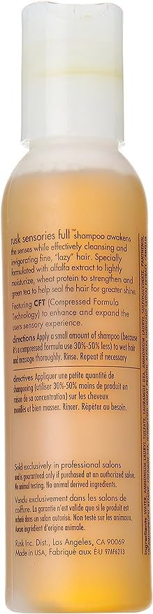 Sensories Full Green Tea Alfalfa Shampoo by Rusk for Unisex - 4 oz Shampoo