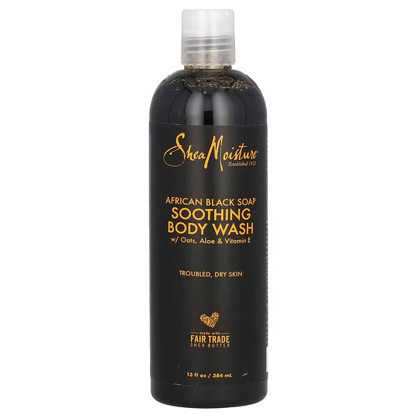 SheaMoisture, African Black Soap, Soothing Body Wash, 13 fl oz (384 ml)