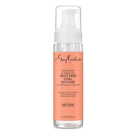 SheaMoisture, Frizz Free Curl Mousse, Coconut & Hibiscus, 7.5 fl oz (222 ml)