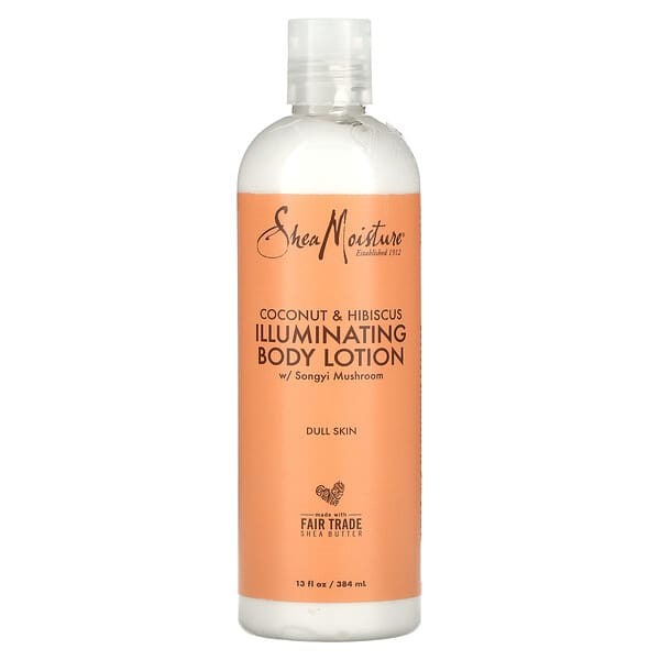 SheaMoisture, Illuminating Body Lotion with Songyi Mushroom, Coconut & Hibiscus, 13 fl oz (384 ml)