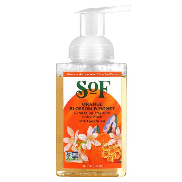 SoF, Hydrating Foaming Hand Wash with Agave Nectar, Orange Blossom & Honey, 8 fl oz (236 ml)