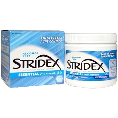 Stridex, Essential with Vitamins, Alcohol Free, 55 Soft Touch Pads