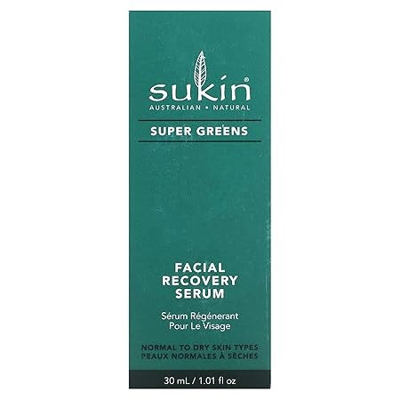 Sukin, Super Greens, Facial Recovery Serum, 1.01 fl oz (30 ml)