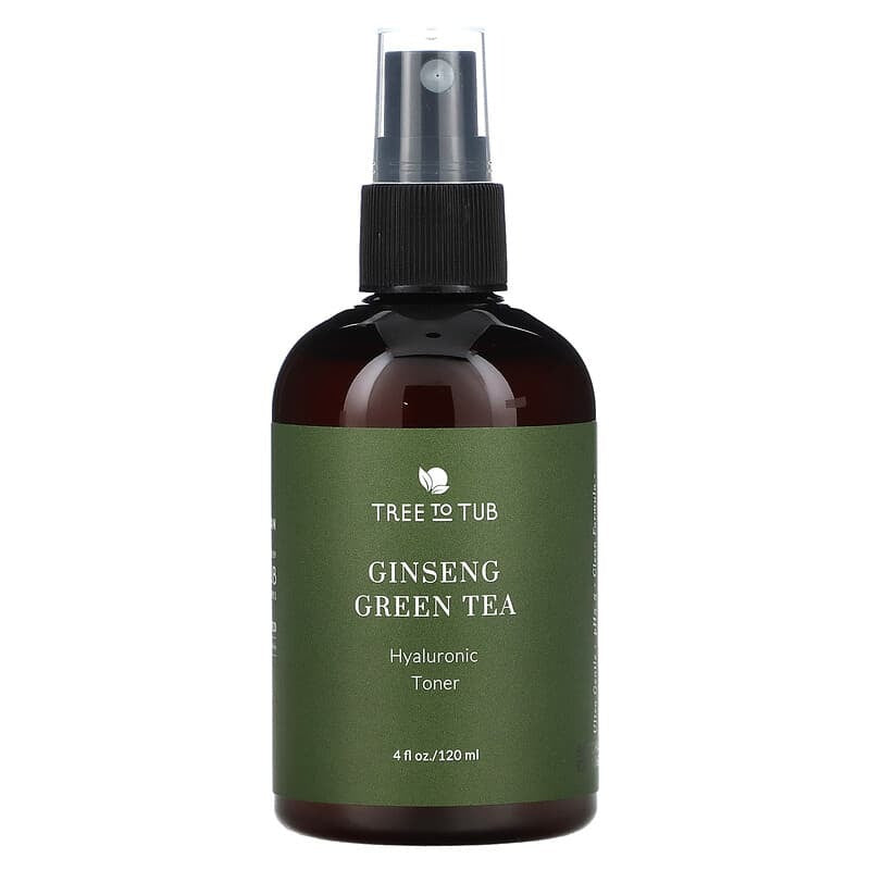 Tree To Tub, Hydrating Alcohol Free Facial Toner Spray, Witch Hazel, Rose Water, Green Tea, for Dry, Sensitive Skin, 4 fl oz (120 ml)