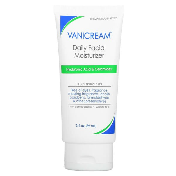 Vanicream, Daily Facial Moisturizer, For Sensitive Skin, Fragrance Free, 3 fl oz (89 ml)