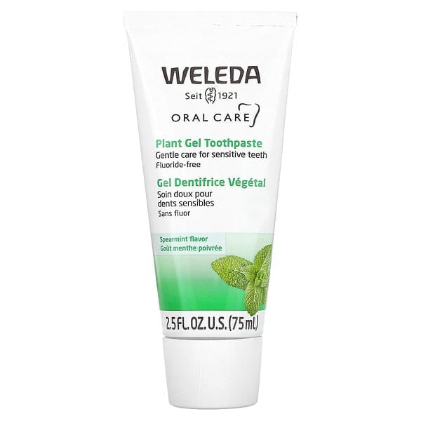 Weleda, Oral Care, Plant Gel Toothpaste, Fluoride Free, Spearmint, 2.5 fl oz (75 ml)