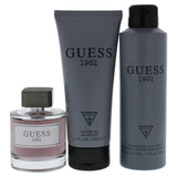 Guess 1981 by Guess for Men - 3 Pc Gift Set 3.4oz EDT Spray, 6oz Deodorant Body Spray, 6.7oz Shower Gel